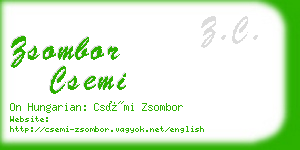 zsombor csemi business card